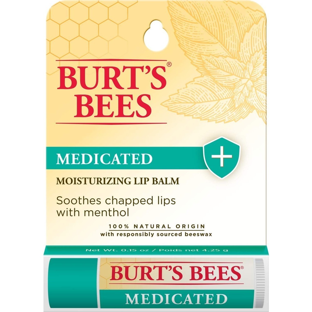 Burts Bees, Medicated Lip Balm Blister Box
